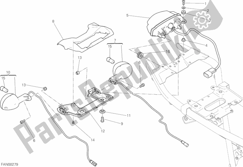 Todas as partes de Luz Traseira do Ducati Scrambler Flat Track Brasil 803 2018